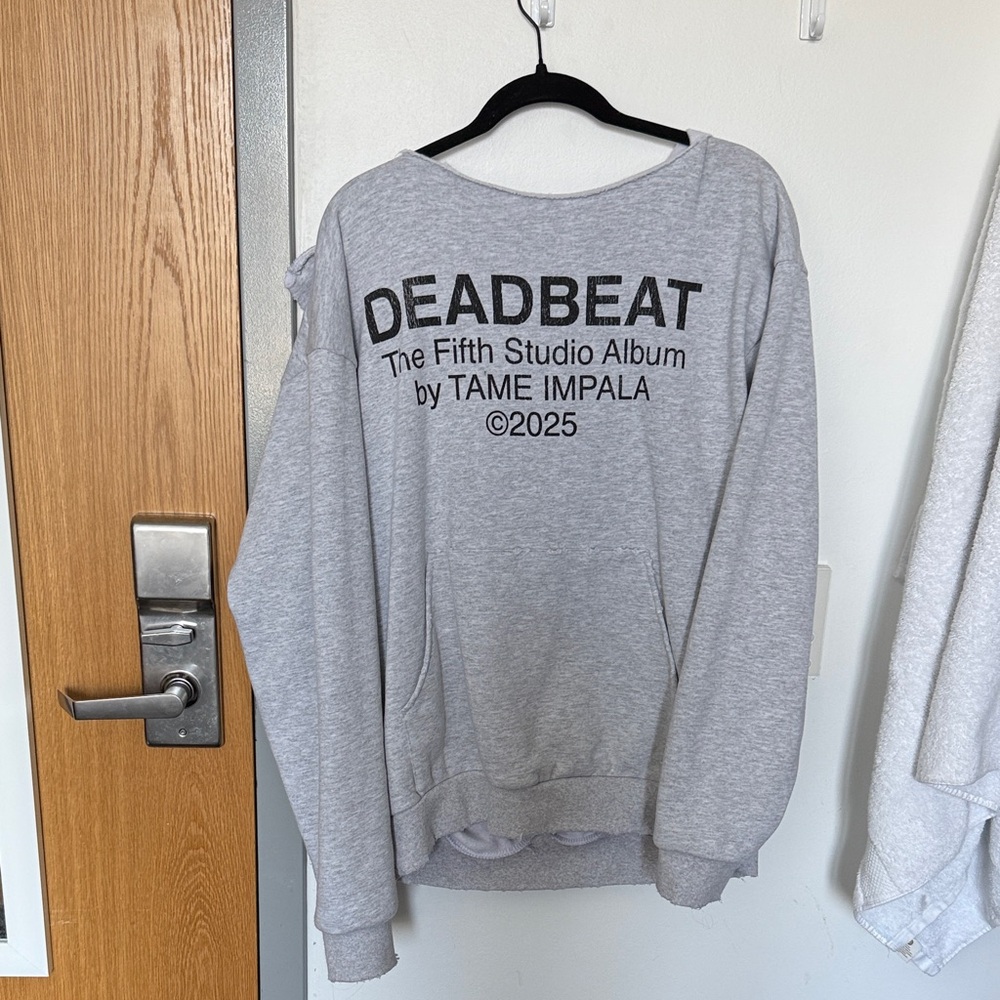 DEADBEAT Tame Impala Grey Graphic Sweatshirt